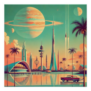 Pôster Futurista Atômico Nova Flórida