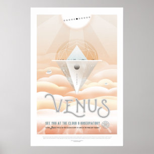 Poster futurista do espaço - arte do obervatório