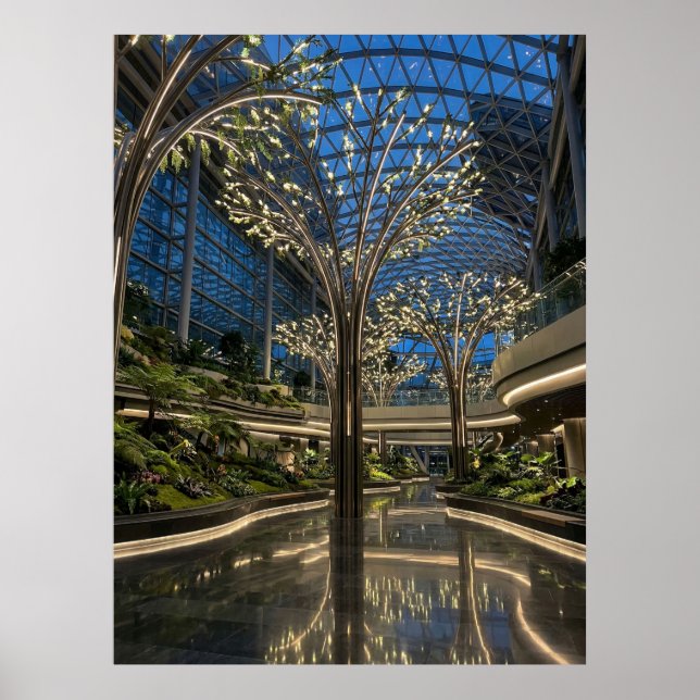 Poster Futuristic Indoor Garden Light Trees (Frente)