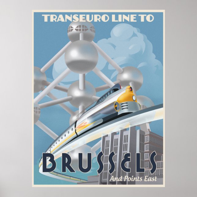 Pôster Futurística linha trans-euro (Frente)