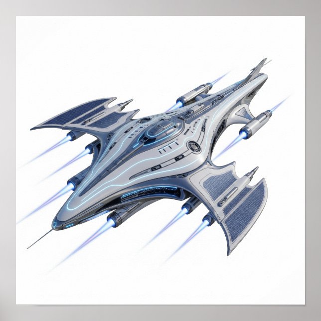 Poster Futurística Starship (Frente)
