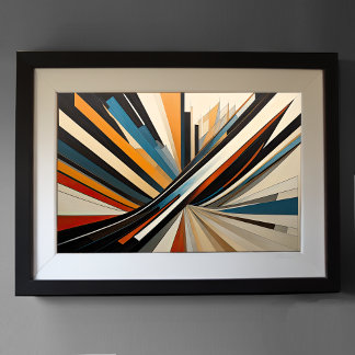 Poster Futuro de Design Abstrato Moderno 3:2