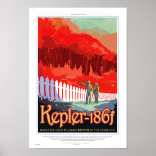 Poster futuro de Sci Fi do viagem da NASA - Kepler