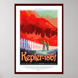 Poster futuro de Sci Fi do viagem da NASA - Kepler