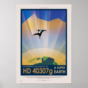 Poster futuro de Sci Fi do viagem da NASA - terra