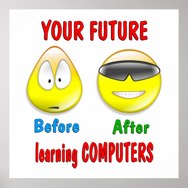 Pôster Futuro dos computadores (Frente)