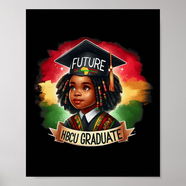 Poster Futuro Formando Hbcu Orgulho Negro Crianças Negras (Frente)