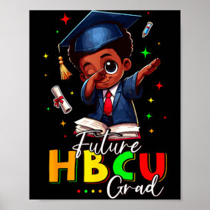 Poster Futuro Graduado Hbcu História Menino Negro Graduaç