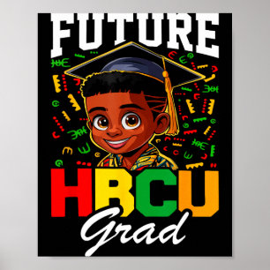 Poster Futuro graduado hbcu menino negro hbcu crianças pe