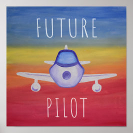 Poster Futuro Piloto Avião Postal