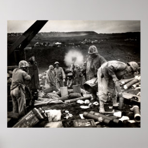 Pôster Fuzileiros navais de WWII E.U. em Iwo Jima