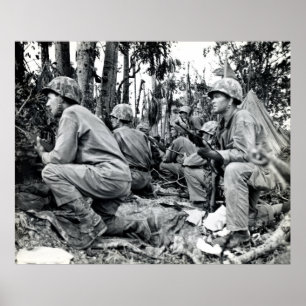 Pôster Fuzileiros navais de WWII E.U. em Peleliu