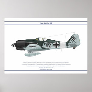 Pôster Fw-190 A-8 JG3 1