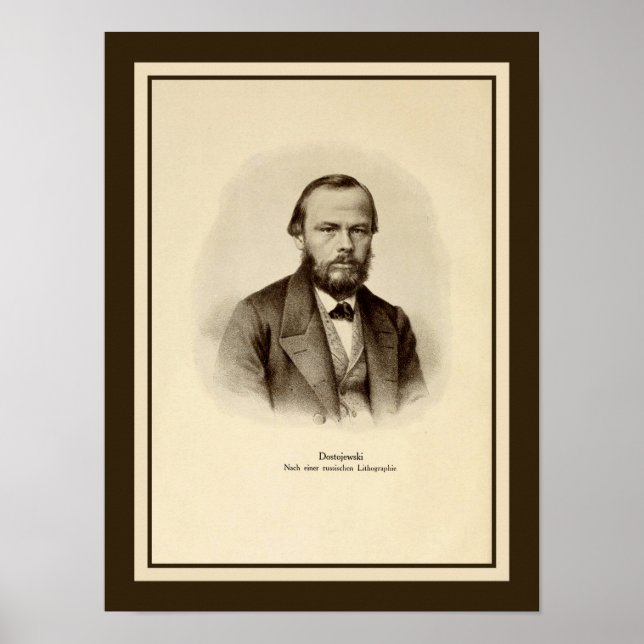 Pôster Fyodor Mikhailovich Dostoyevsky 12" x 16" (Frente)