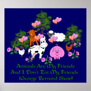 Poster G. B. Shaw Cota Vegetariana