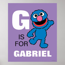 Pôster G é de Grover | Adicione Seu Nome