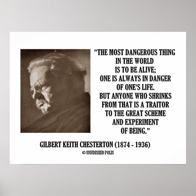 Poster G.K. Chesterton Excelente Scheme Experiment Of Bei (Frente)