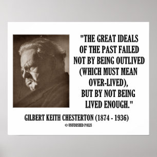Pôster G.K. Excelentes Chesterton Do Passado Não Vivo