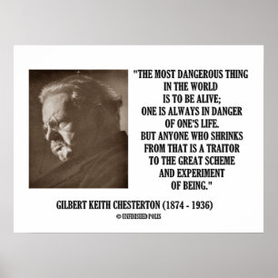 Poster G.K. Experiência do esquema de Chesterton grande