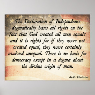 Poster G.K. Igualdade do deus de Chesterton