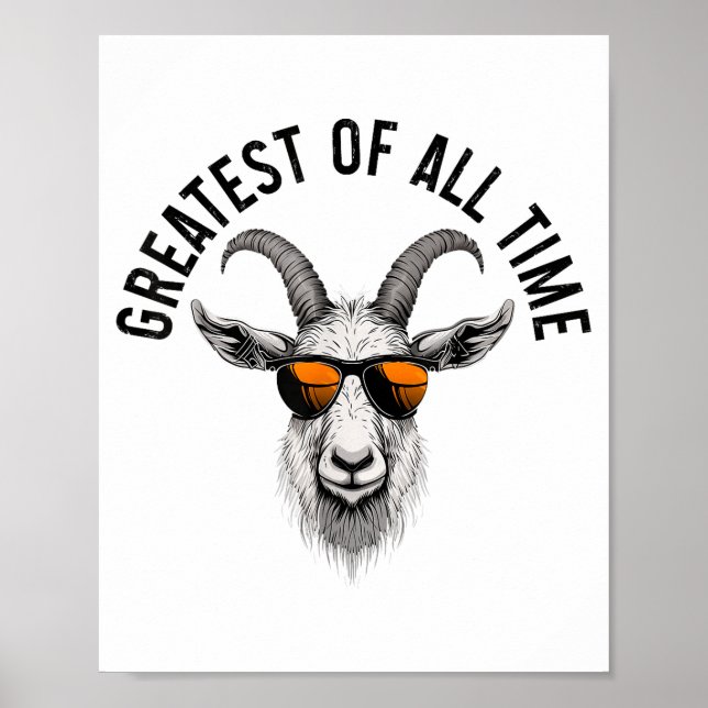 Poster G.o.a.t. Funny Goat Lover Farm Animal Farmer  (Frente)