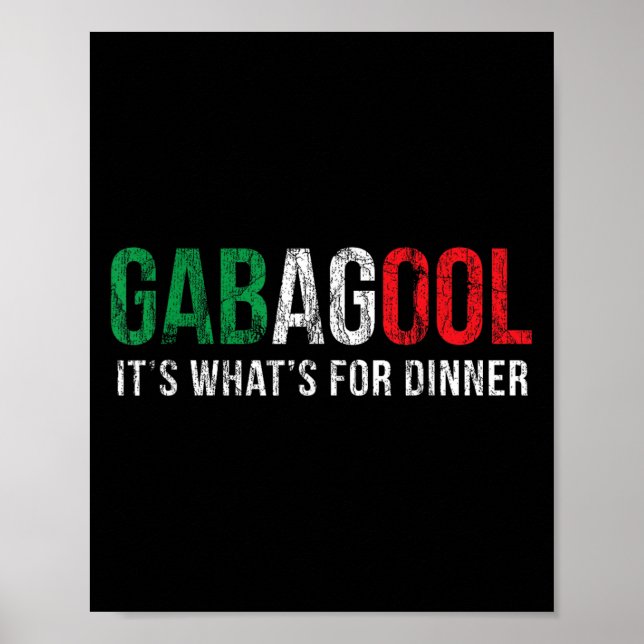 Poster Gabagool Cacola Meat Lover New Jersey Italian Gift (Frente)