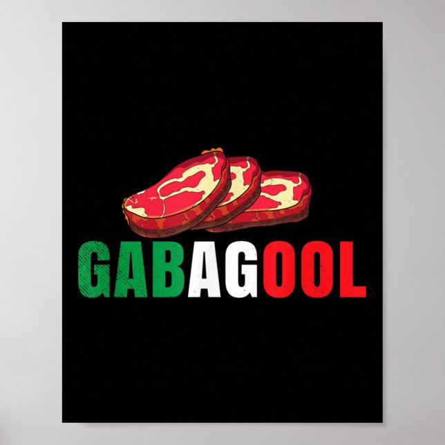 Poster Gabagool Cacola Meat New Jersey Italian Pride Gift (Frente)