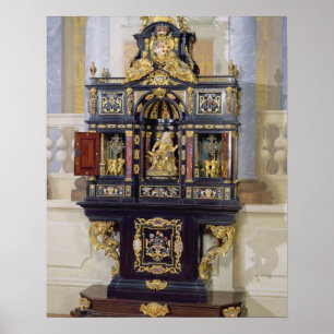 Pôster Gabinete da Eletriz Palatine, c.1704 (ebony,