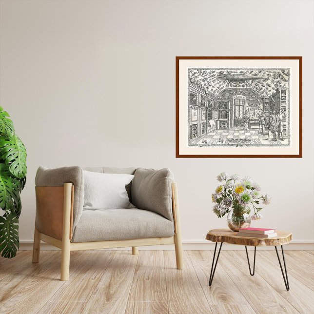 Poster Gabinete de Curiosidades da década de 1590 - Impre (1590's Cabinet Of Curiosities Print)