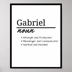 Poster Gabriel, Menino Definição de Nome Personalizado