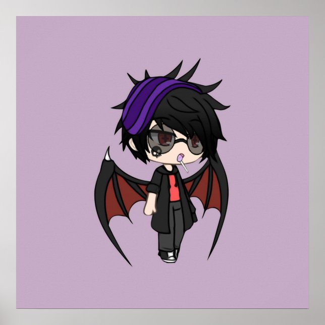 Poster Gacha Life Series Karl Chibi Vampire Boy (Frente)