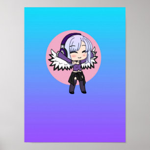 Poster Gacha Series Girl Naomi Luna com Gacha Girl