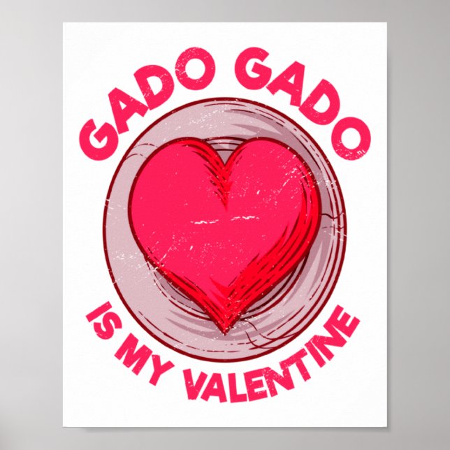 Poster Gado Gado Is My Valentine Indonesian Salad Vegetar (Frente)