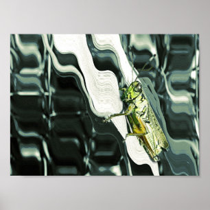 Poster Gafanhoto no abstrato