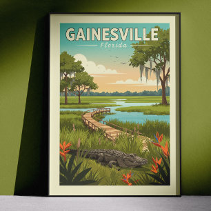 Poster Gainesville Flórida Antiga