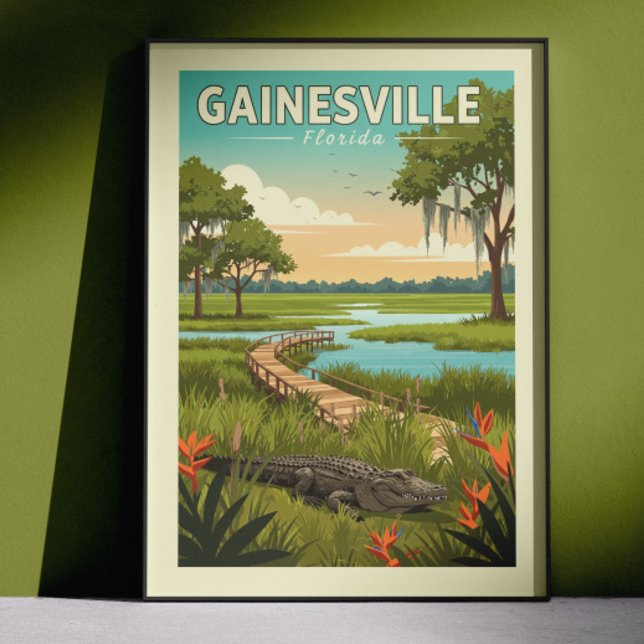 Poster Gainesville Flórida Antiga (Criador carregado)