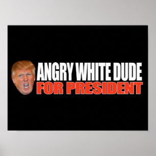 POSTER GAJO BRANCO IRRITADO PARA O PRESIDENTE - - .PNG