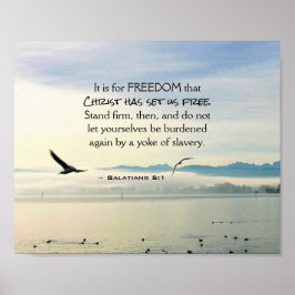 Poster Galácicos 5:1 Para o Cristo LIBERDADE nos libertou