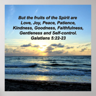 POSTER GALÁCIOS AZUIS 5 FRUTAS DO ESPÍRITO