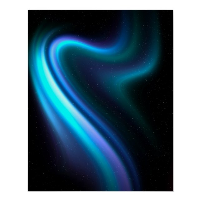 Pôster Galactic Aurora Polaris Poster brilhante (Frente)