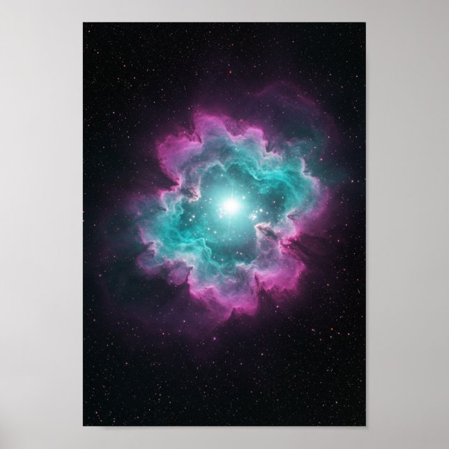 Poster Galactic Nebula Space Print (Frente)