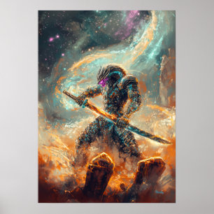 Poster Galactic Ronin – A Lâmina Cósmica