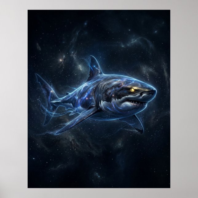 Poster Galactic Shark Star Abyss (Frente)