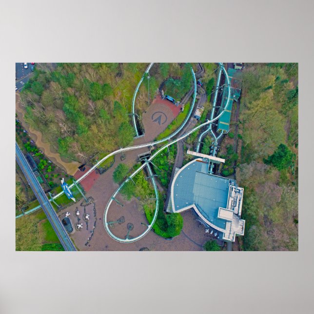 Poster Galactica Drone | Alton Towers Resort (Frente)