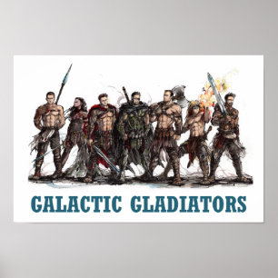 Poster galáctico dos gladiadores