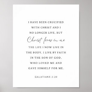 Poster Gálatas 2:20 Cristo vive em mim