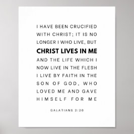 Poster Gálatas 2:20 Cristo vive em mim