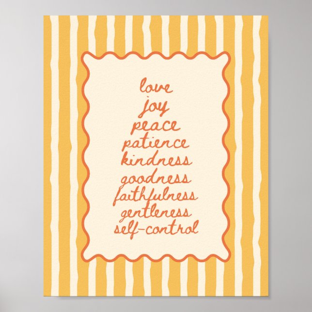 Poster Gálatas 5:22-23 Fruto do Espírito (Frente)