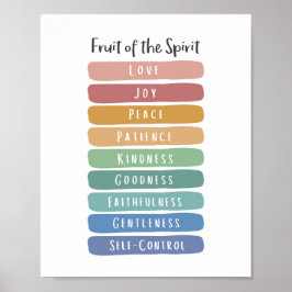 Poster Gálatas 5:22-23 Fruto do Espírito