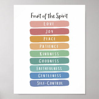 Poster Gálatas 5:22-23 Fruto do Espírito